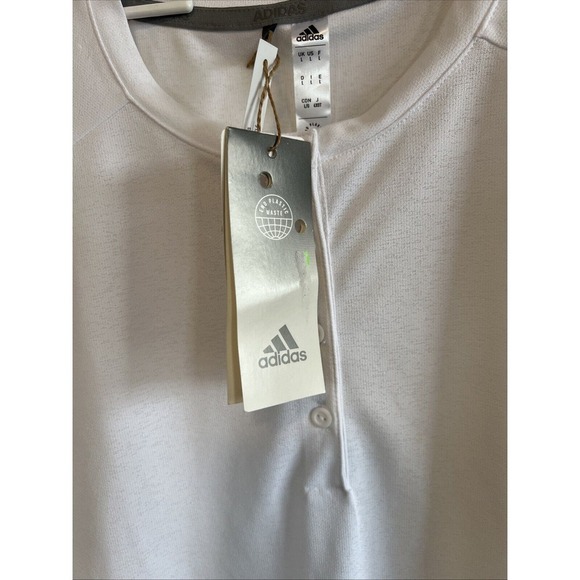 Adidas new with tag women's size large essential short sleeve crew white golf - Picture 5 of 10